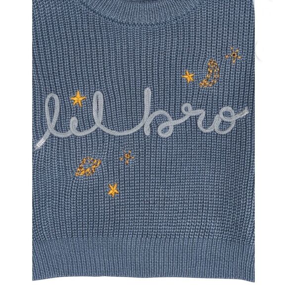 Modern Moments by Gerber Baby Boy Little Bro Sweater Shirt Sizes 24 Months - Picture 6 of 8